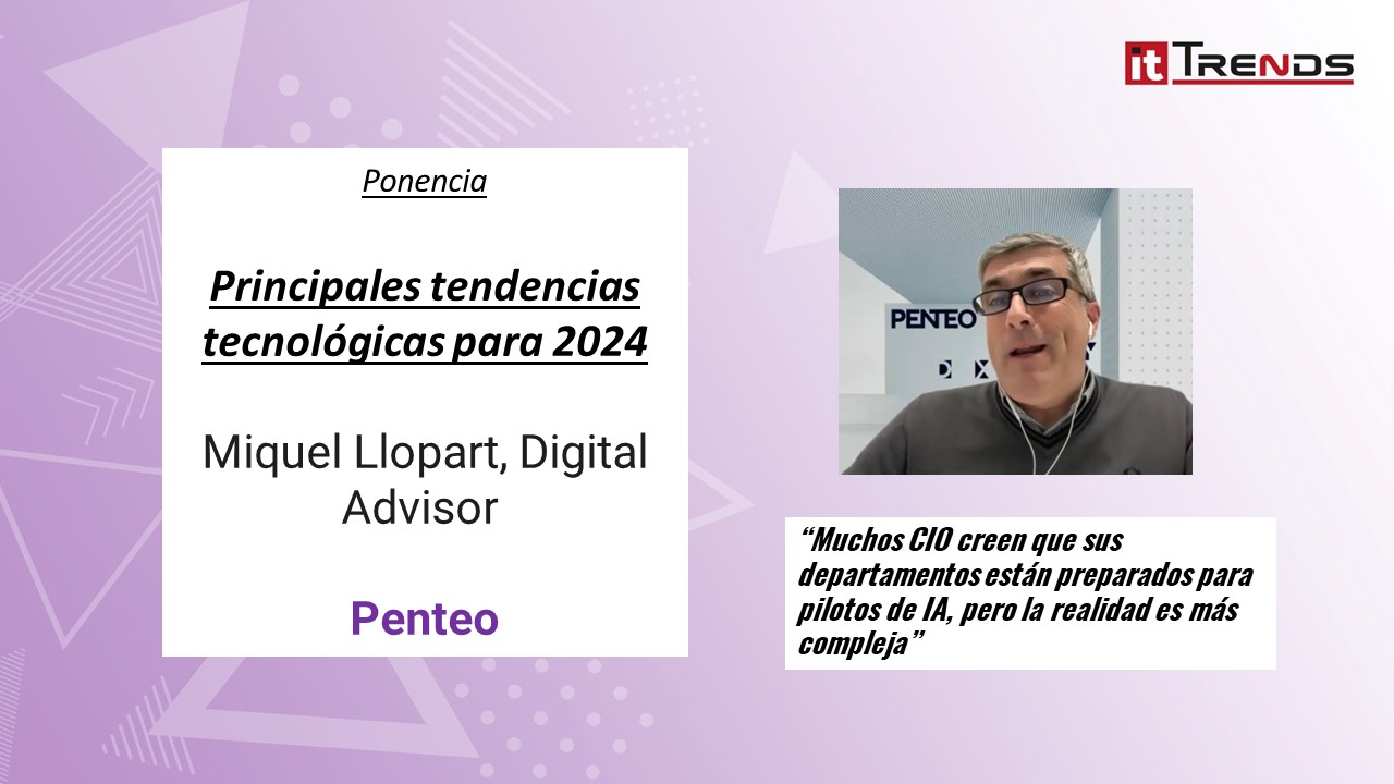 "Muchos CIO creen que sus departamentos están preparados para pilotos de IA, pero la realidad es más compleja”, Miquel Llopart, Penteo