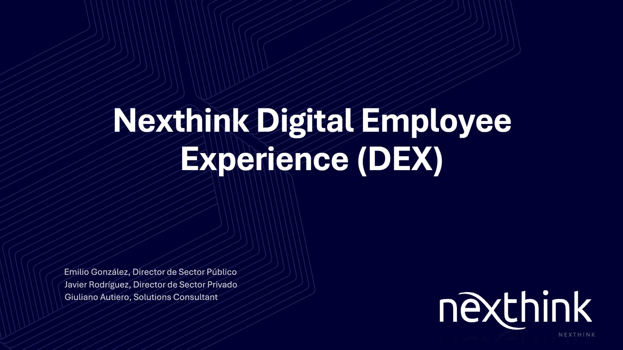 Portada Experiencia digital del empleado - Nexthink